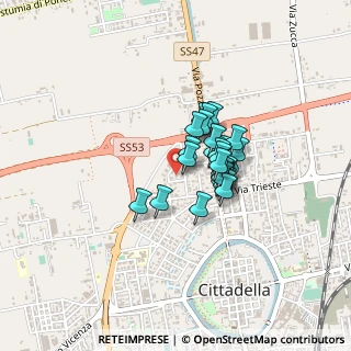 Mappa Via Tofana di Rozes, 35013 Cittadella PD, Italia (0.25926)