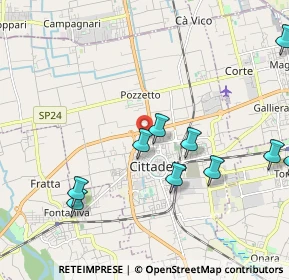 Mappa Via Tofana di Rozes, 35013 Cittadella PD, Italia (2.53727)