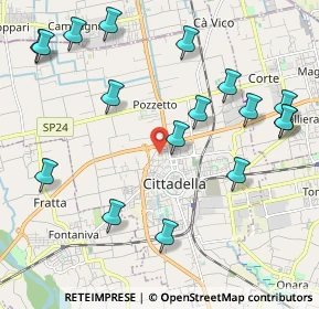 Mappa Via Tofana di Rozes, 35013 Cittadella PD, Italia (2.44882)