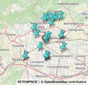 Mappa Via Tofana di Rozes, 35013 Cittadella PD, Italia (11.5615)