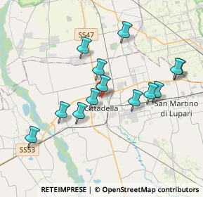 Mappa Via Isonzo, 35013 Cittadella PD, Italia (3.48385)