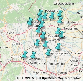 Mappa Via Montello, 35013 Cittadella PD, Italia (12.017)