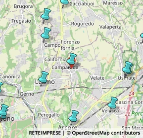 Mappa 20857 Camparada MB, Italia (3.36471)