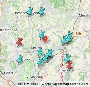 Mappa 20857 Camparada MB, Italia (3.89938)