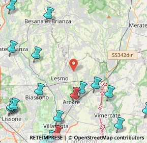 Mappa 20857 Camparada MB, Italia (6.7545)