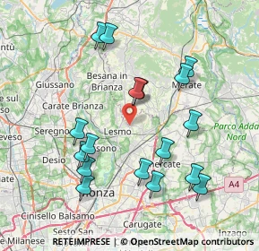 Mappa 20857 Camparada MB, Italia (7.84529)