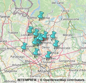 Mappa Via Veronese, 20831 Seregno MB, Italia (8.66615)