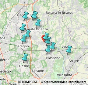 Mappa Via Monfalcone, 20847 Albiate MB, Italia (3.29077)