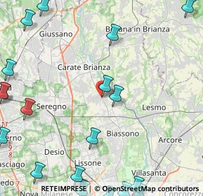 Mappa Via Monfalcone, 20847 Albiate MB, Italia (6.856)