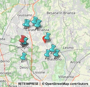 Mappa Via Monfalcone, 20847 Albiate MB, Italia (3.375)