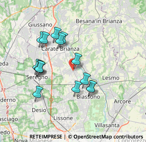 Mappa Via Monfalcone, 20847 Albiate MB, Italia (3.32)