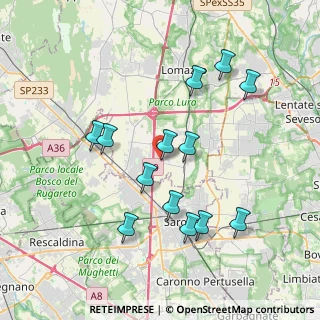 Mappa Via Giacomo Matteotti, 22078 Turate CO, Italia (3.72154)
