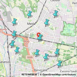 Mappa Via Armando Diaz, 20821 Meda MB, Italia (1.28667)