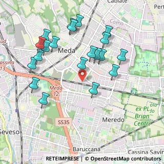 Mappa Via Armando Diaz, 20821 Meda MB, Italia (1.0355)