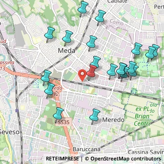 Mappa Via Armando Diaz, 20821 Meda MB, Italia (1.133)