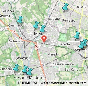 Mappa Via Armando Diaz, 20821 Meda MB, Italia (2.84)