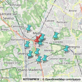 Mappa Via Armando Diaz, 20821 Meda MB, Italia (1.67333)