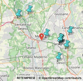 Mappa Via Armando Diaz, 20821 Meda MB, Italia (3.97818)