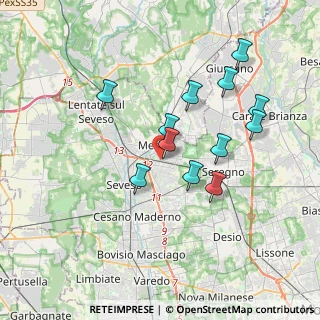 Mappa Via Armando Diaz, 20821 Meda MB, Italia (3.355)