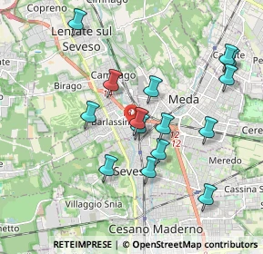 Mappa Via Ugo Foscolo, 20825 Barlassina MB, Italia (1.84933)