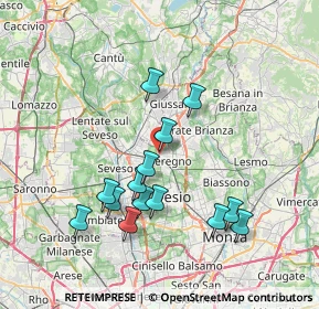 Mappa Via Nino Bixio, 20831 Seregno MB, Italia (7.08643)