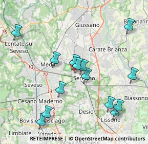Mappa Via Certosa, 20831 Seregno MB, Italia (4.24071)