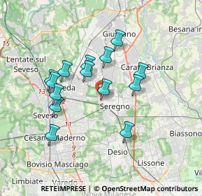 Mappa Via Nino Bixio, 20831 Seregno MB, Italia (3.10857)