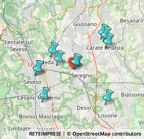 Mappa Via Nino Bixio, 20831 Seregno MB, Italia (3.26545)