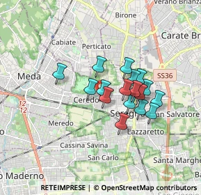 Mappa Via Certosa, 20831 Seregno MB, Italia (1.24588)