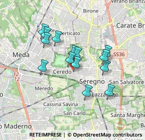 Mappa Via Nino Bixio, 20831 Seregno MB, Italia (1.43214)
