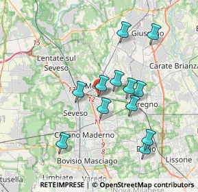 Mappa Via Verona, 20821 Meda MB, Italia (3.325)