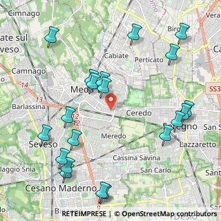 Mappa Via Silvio Pellico, 20821 Meda MB, Italia (2.542)