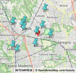 Mappa Via Silvio Pellico, 20821 Meda MB, Italia (1.84455)