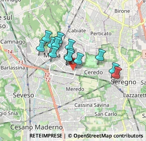 Mappa Via Silvio Pellico, 20821 Meda MB, Italia (1.26286)