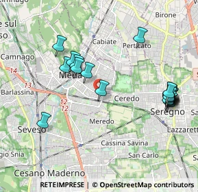 Mappa Via Silvio Pellico, 20821 Meda MB, Italia (2.154)