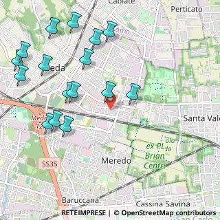Mappa Via Silvio Pellico, 20821 Meda MB, Italia (1.24875)