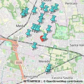 Mappa Via Silvio Pellico, 20821 Meda MB, Italia (1.1235)