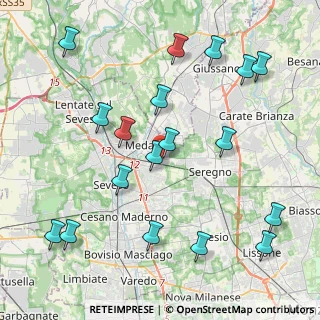 Mappa Via Silvio Pellico, 20821 Meda MB, Italia (4.79833)