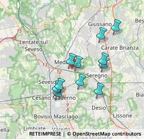 Mappa Via Silvio Pellico, 20821 Meda MB, Italia (3.04273)
