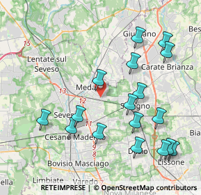 Mappa Via Silvio Pellico, 20821 Meda MB, Italia (4.43353)