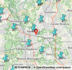 Mappa Via Silvio Pellico, 20821 Meda MB, Italia (6.4515)