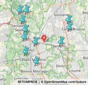 Mappa Via Silvio Pellico, 20821 Meda MB, Italia (4.38545)