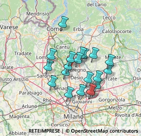 Mappa Via Silvio Pellico, 20821 Meda MB, Italia (10.809)