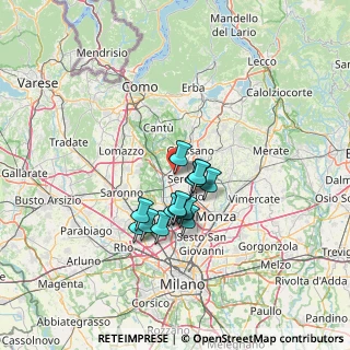 Mappa Via Silvio Pellico, 20821 Meda MB, Italia (9.65357)