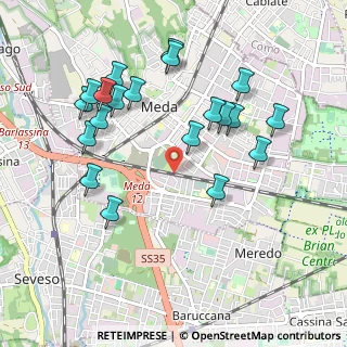 Mappa Via del Vignee, 20821 Meda MB, Italia (1.0215)
