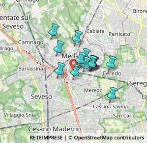 Mappa Via Marco Polo, 20821 Meda MB, Italia (1.08714)