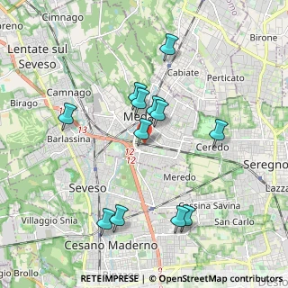 Mappa Via del Vignee, 20821 Meda MB, Italia (1.81833)