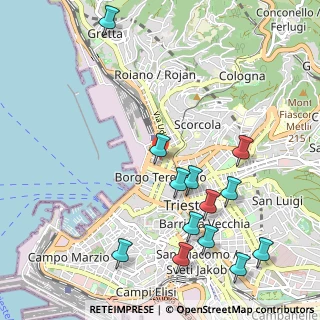 Mappa Via della Geppa, 34132 Trieste TS, Italia (1.21538)