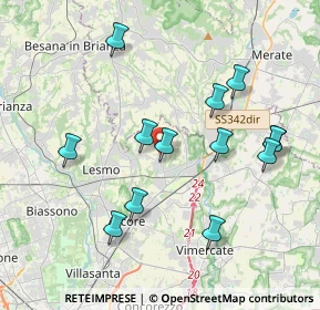 Mappa Via Giuseppe Verdi, 20865 Usmate Velate MB, Italia (3.89923)