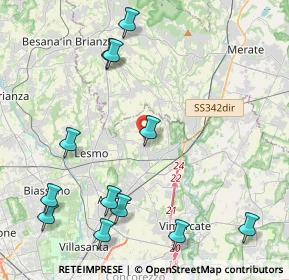 Mappa Via Giuseppe Verdi, 20865 Usmate Velate MB, Italia (5.19167)